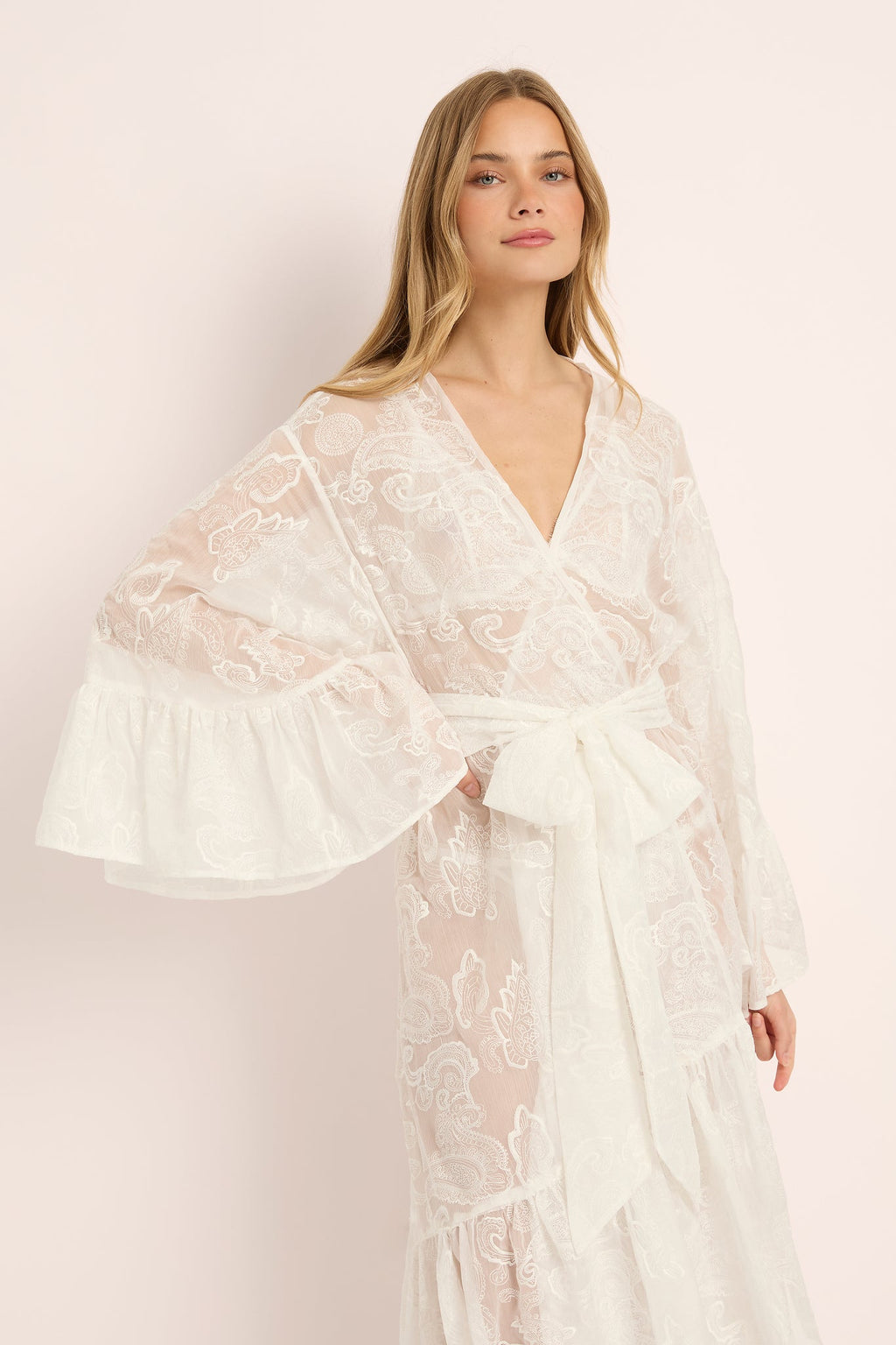 Kalina Lace Kimono Robe