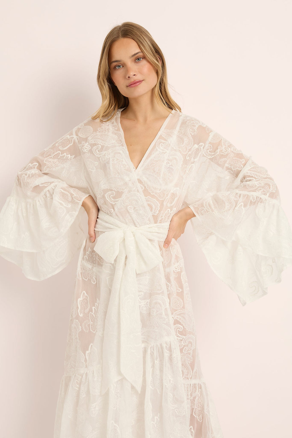 Kalina Lace Kimono Robe