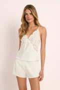 Peyton Lace Cami Set  - White