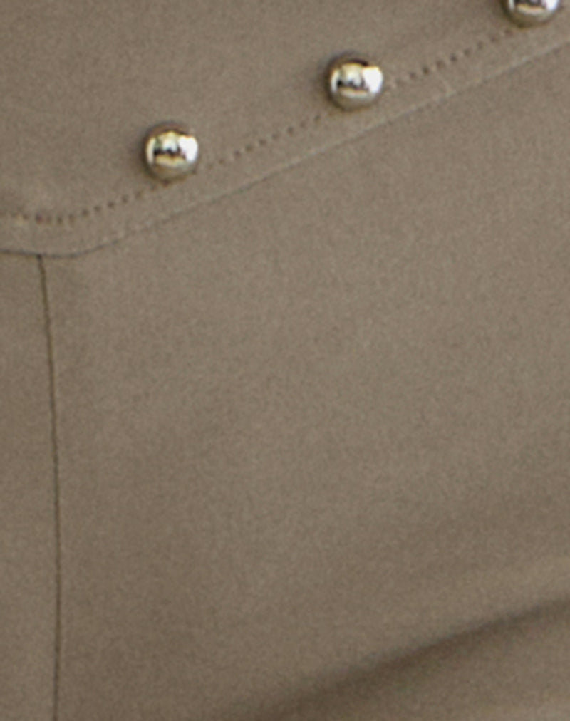 Marta Trouser in Stretch Tailoring Taupe