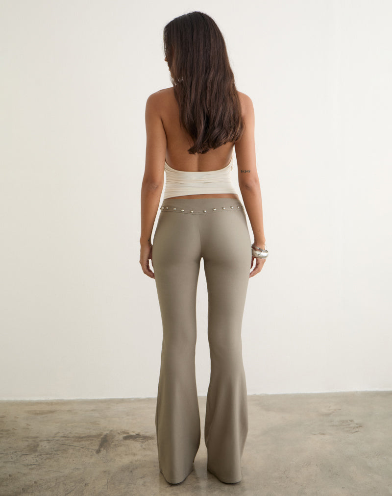 Marta Trouser in Stretch Tailoring Taupe