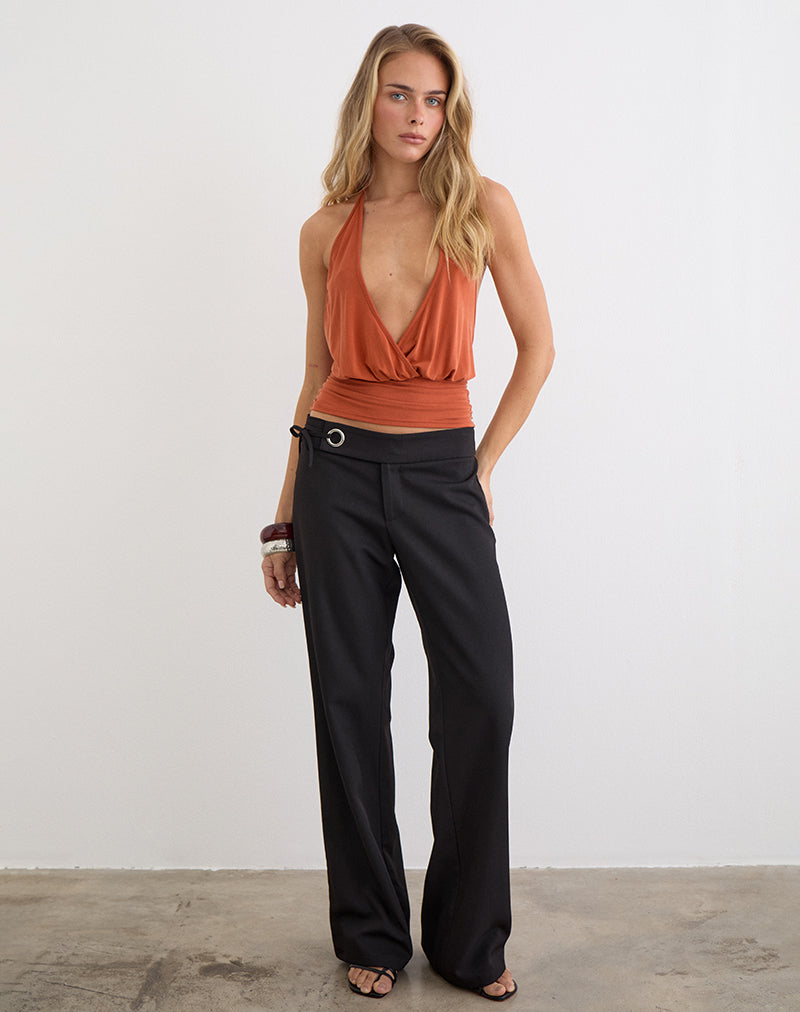 Tova Tie Tailoring Trousers in Black