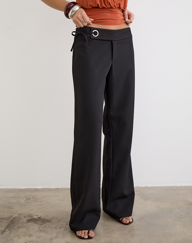 Tova Tie Tailoring Trousers in Black