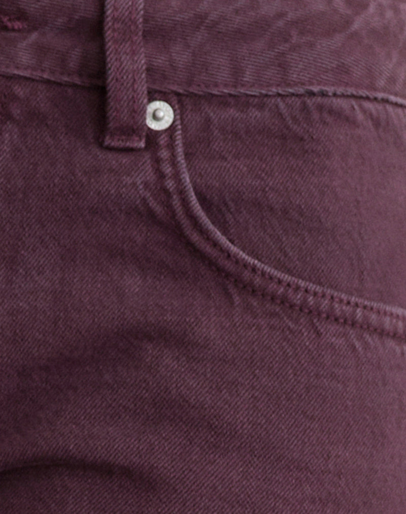 Low Rise Slouchy Flare Jeans in Pinot Noir