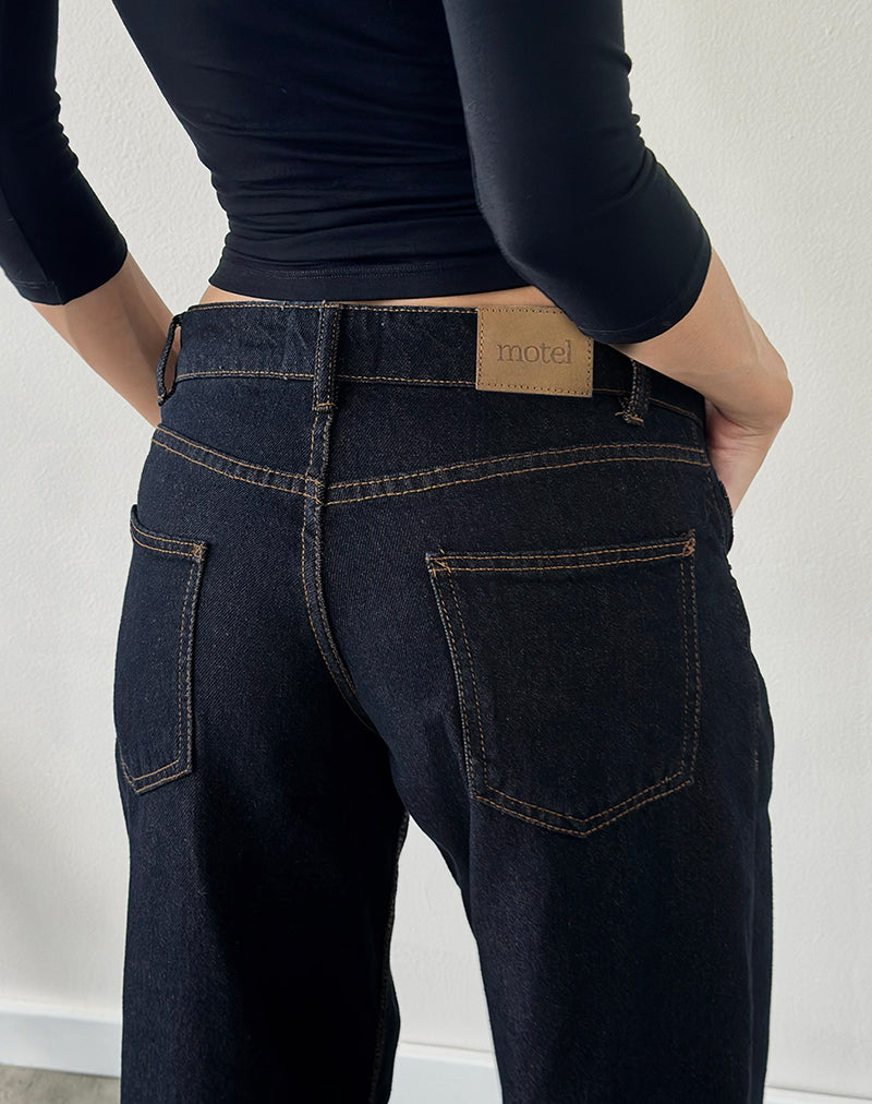 Roomy Extra Wide Low Rise Jeans in Indigo