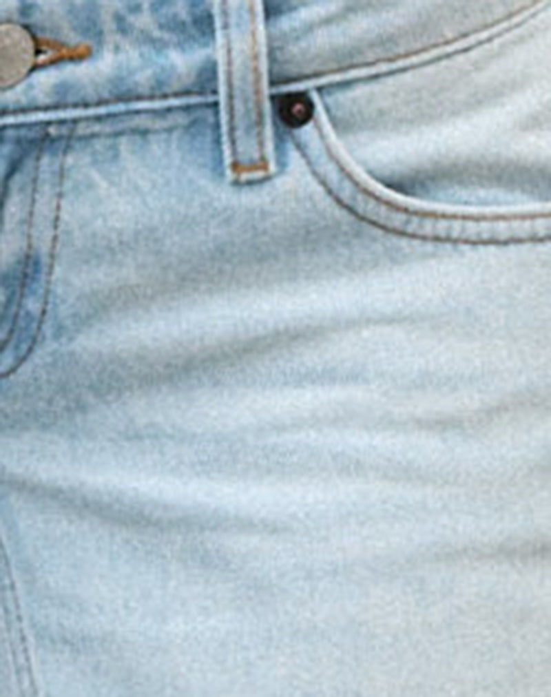 Ultra Low Rise Flare Jean in Sky Blue