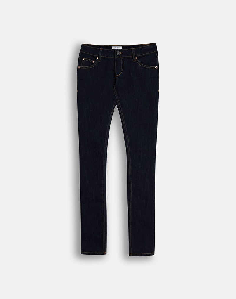 Ultra Low Rise Stretch Skinny Jeans in Indigo