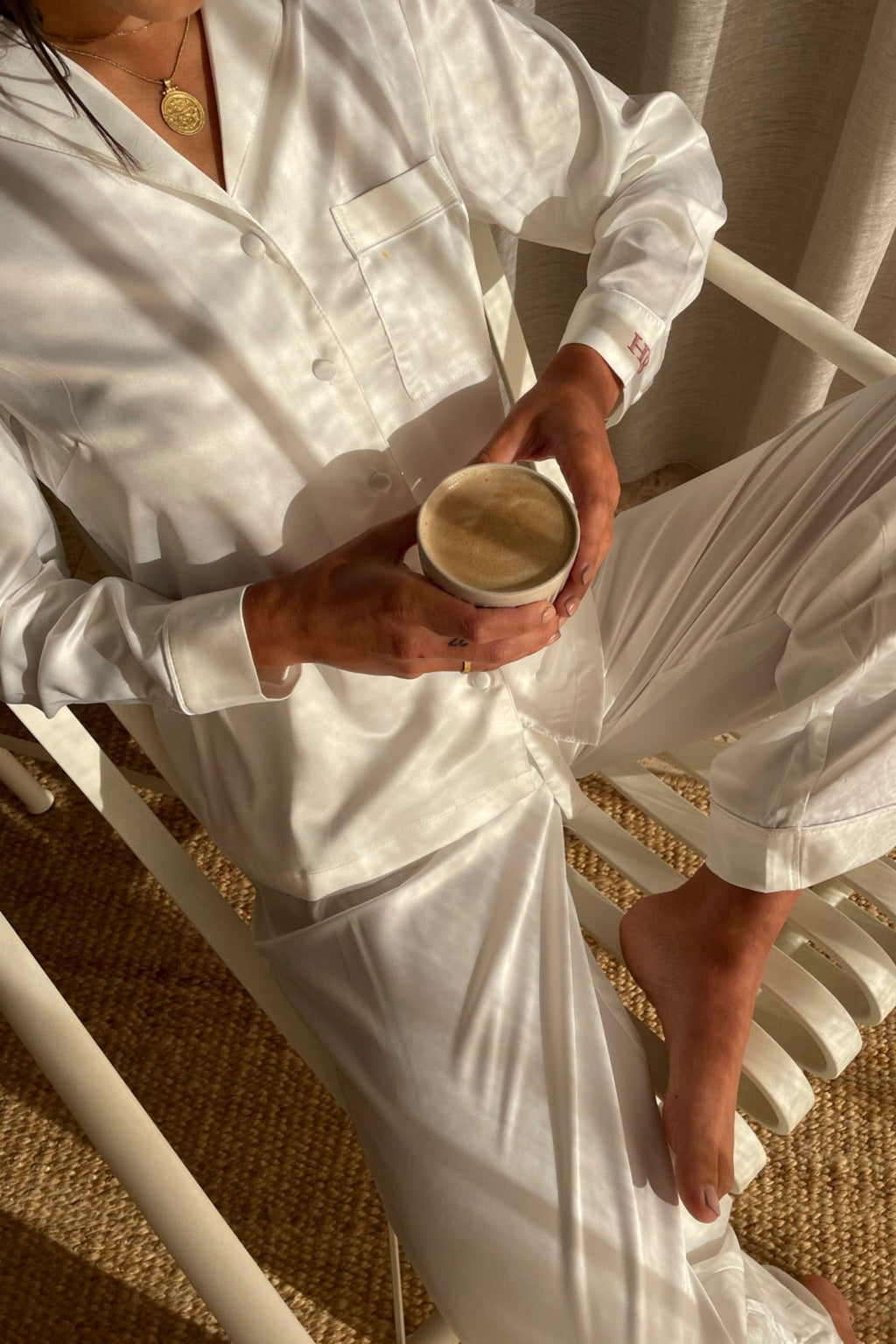 Toni Lounge Pyjama Set - White *Final Sale*
