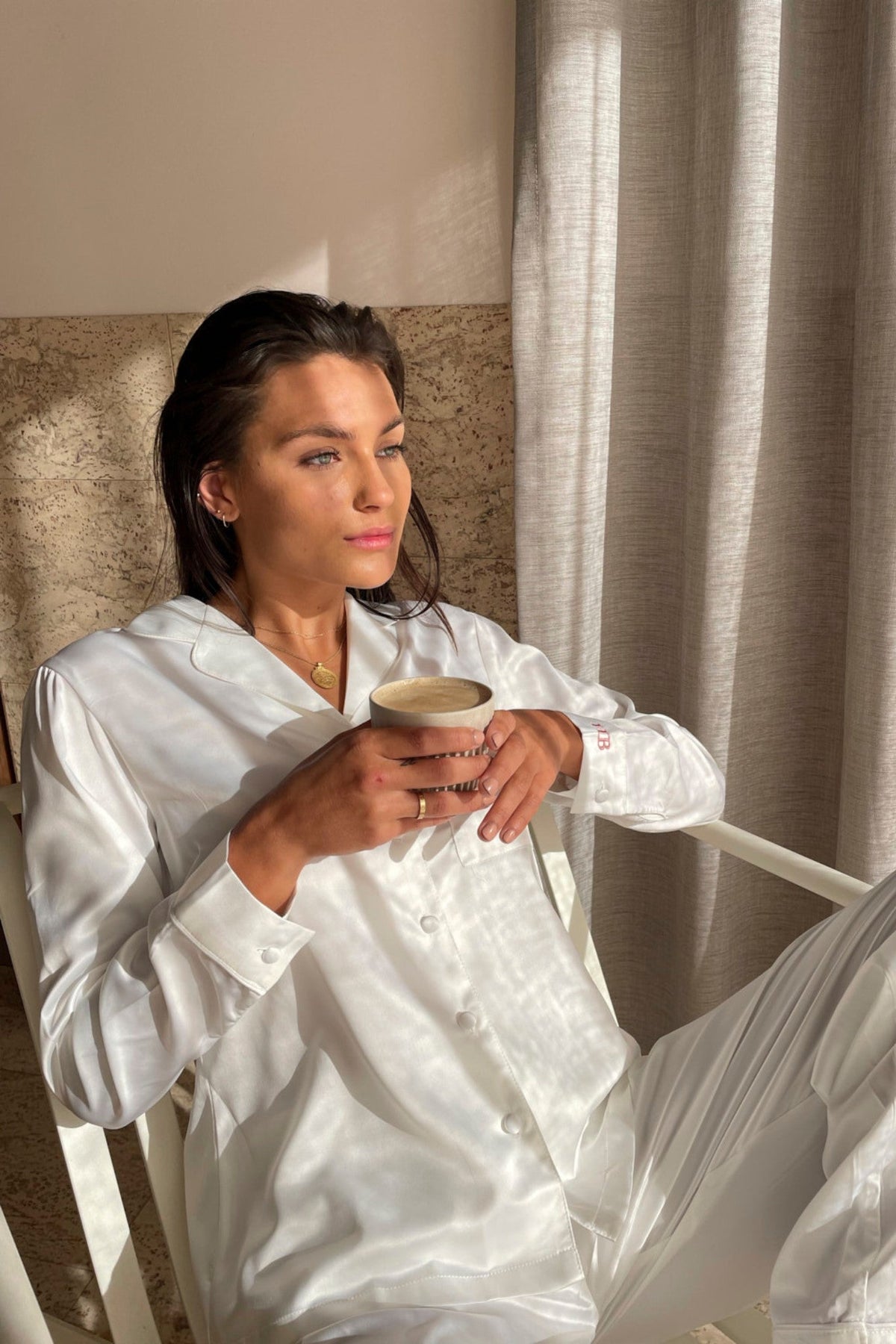 Toni Lounge Pyjama Set - White *Final Sale*