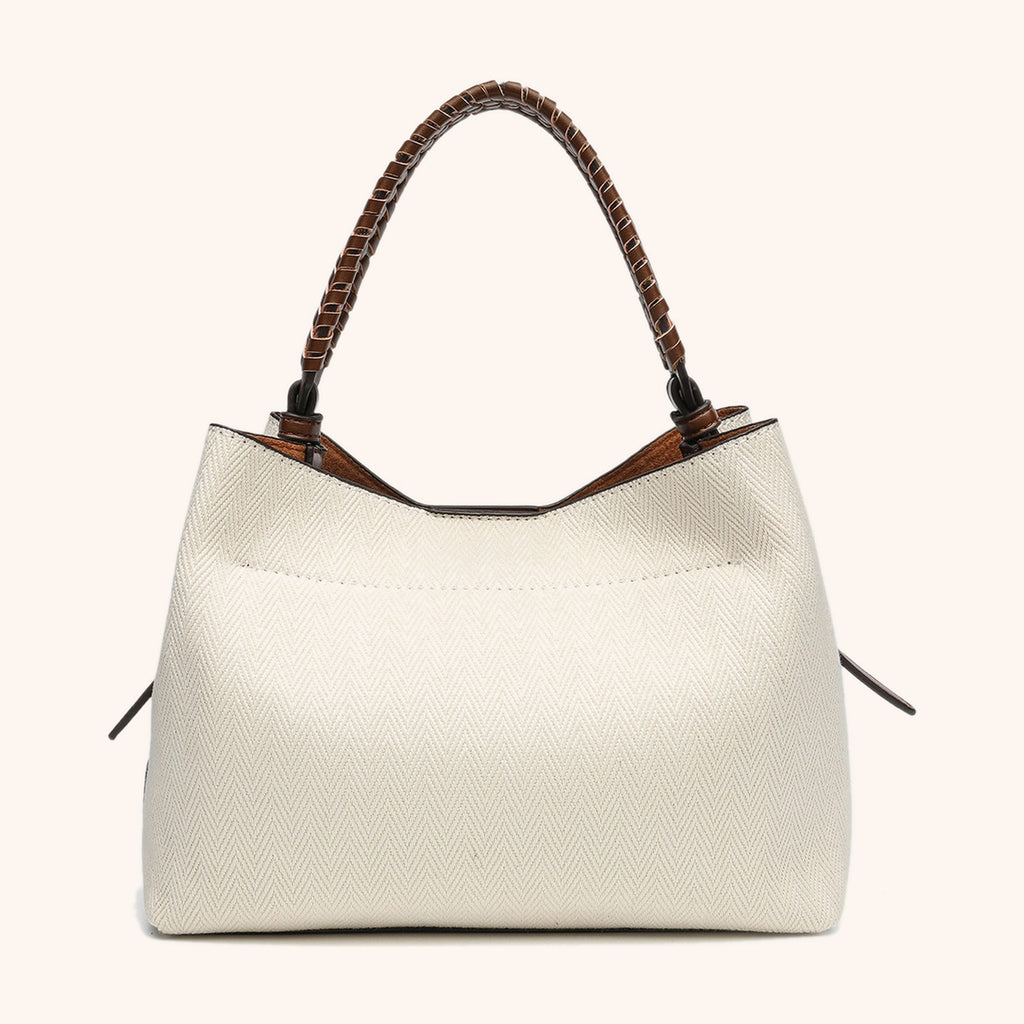 Sac Cabas Tressé Paille Beige
