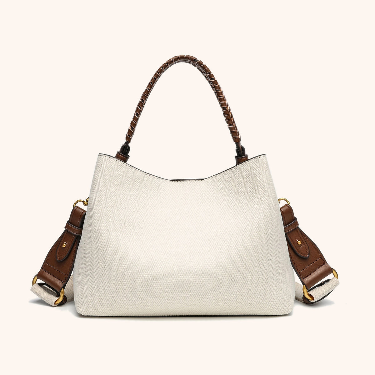 Sac Cabas Tressé Paille Beige