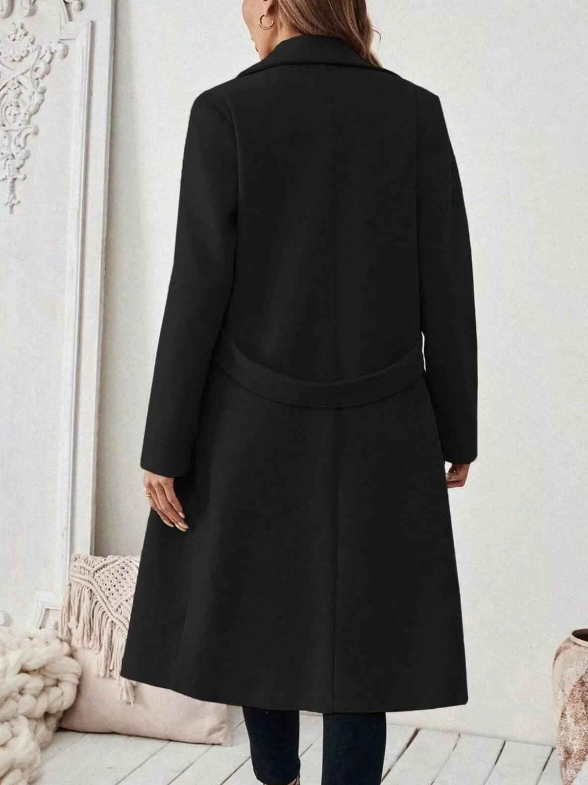 Lapel Collar Longline Coat