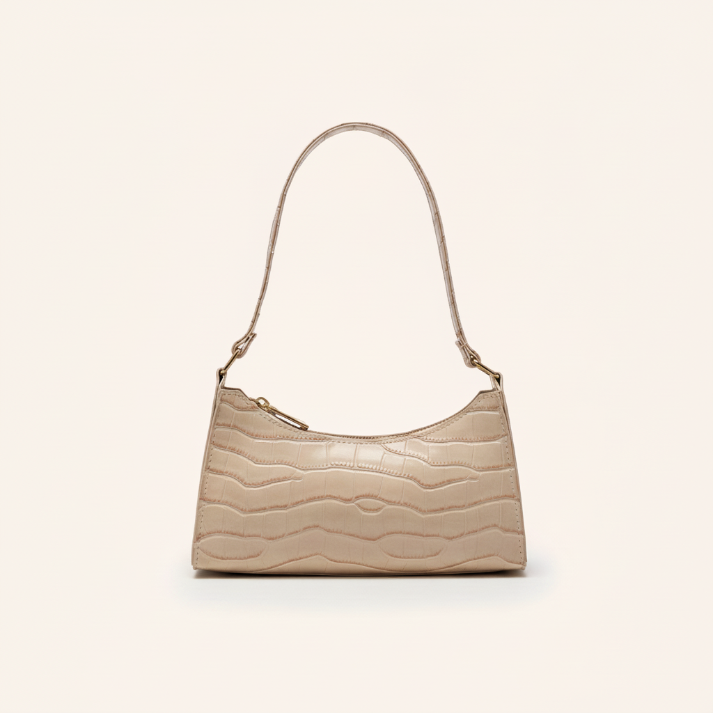 Sac Baguette Effet Croco Tendance