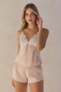 Peyton Lace Cami Set  - Blush