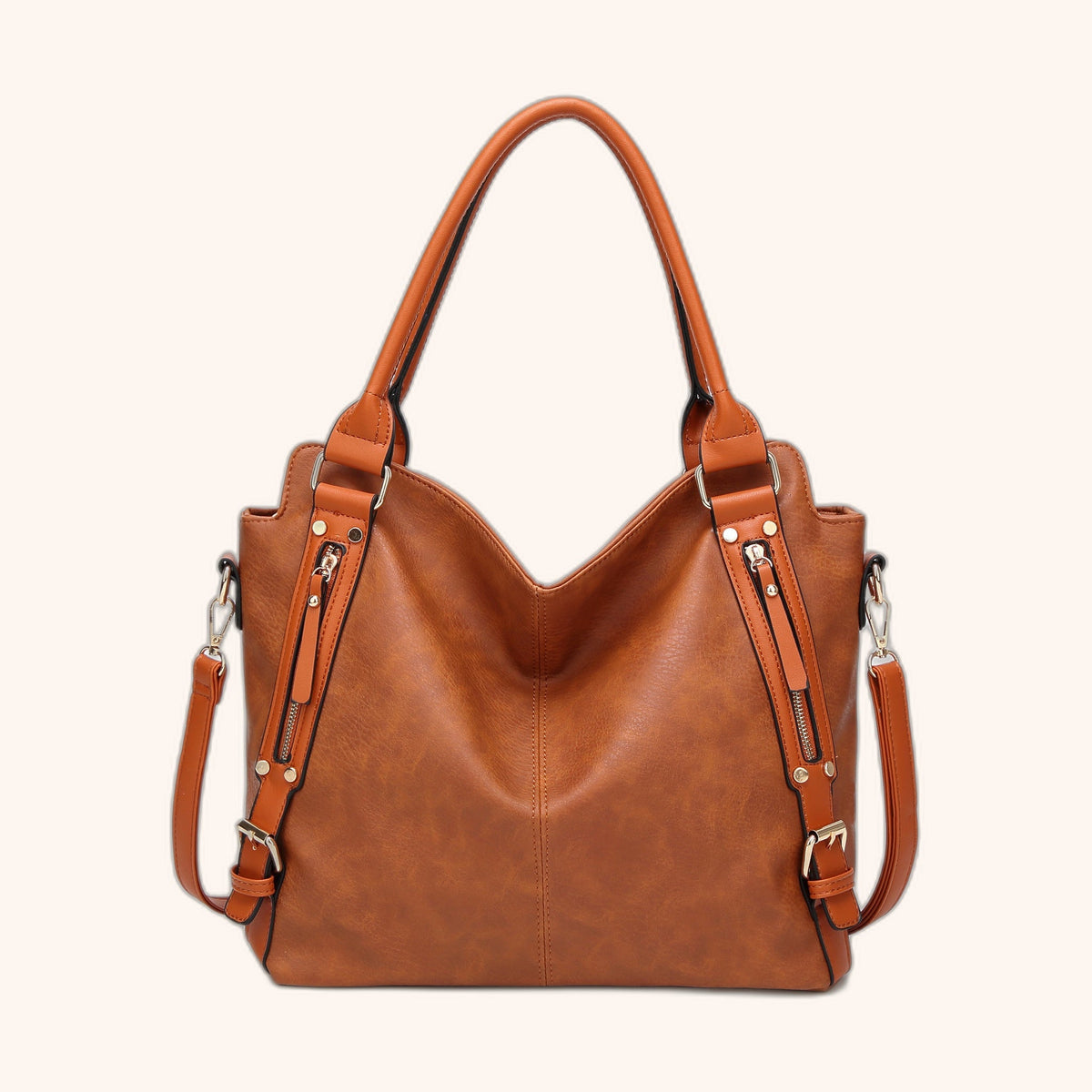 Sac Hobo Souple Anses Zippées