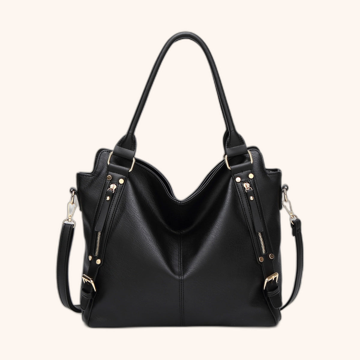 Sac Hobo Souple Anses Zippées