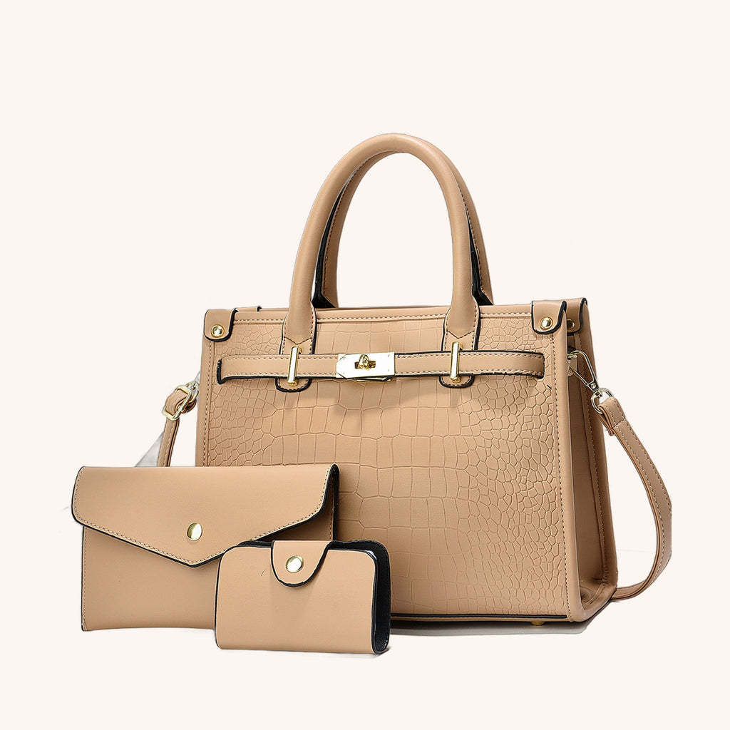 Sac Fourre-Tout Grande Capacité Effet Croco