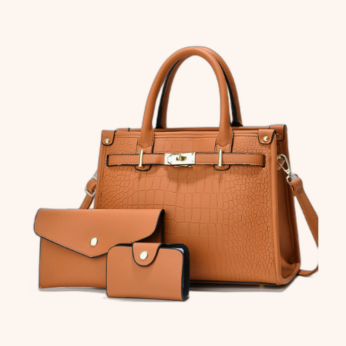 Sac Fourre-Tout Grande Capacité Effet Croco