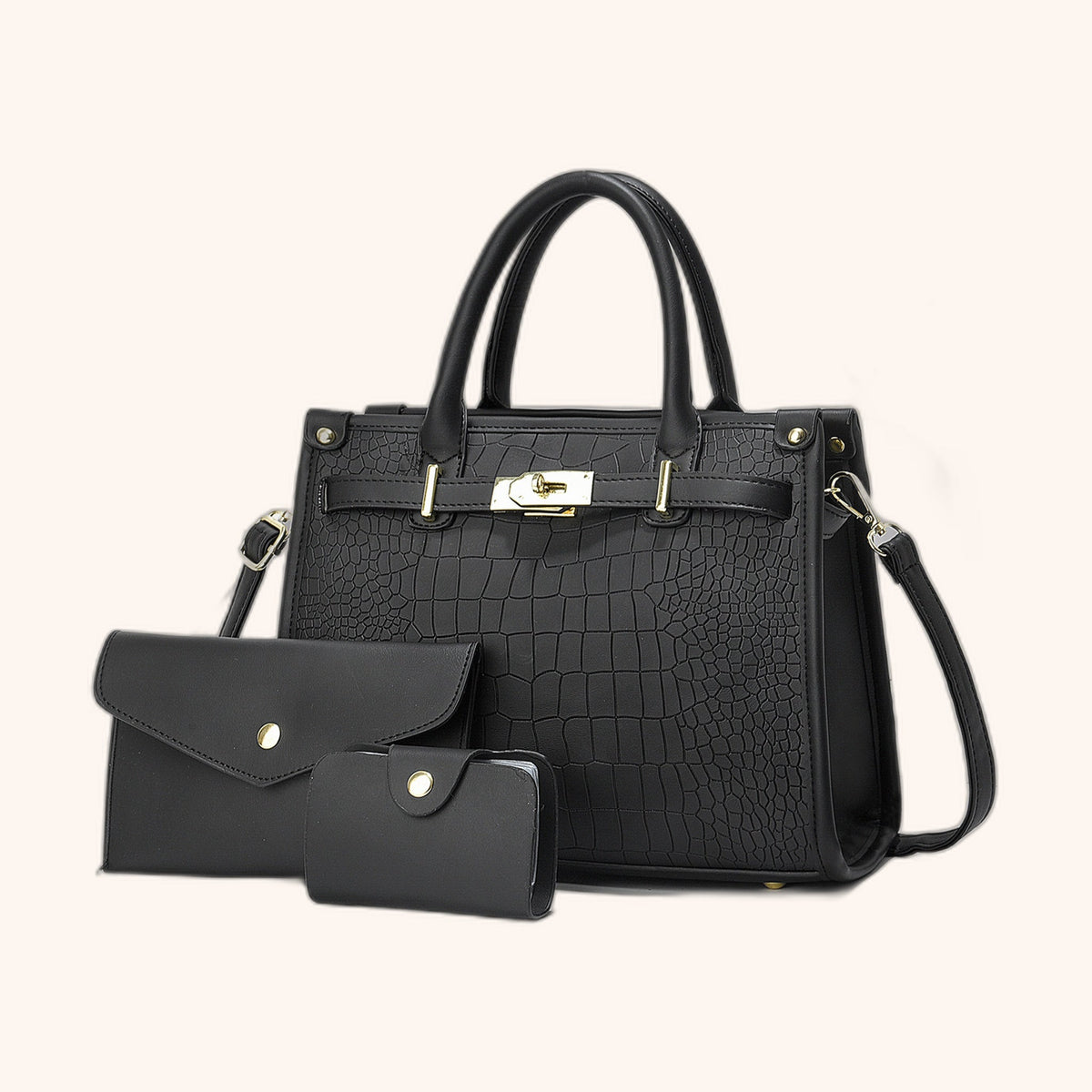 Sac Fourre-Tout Grande Capacité Effet Croco