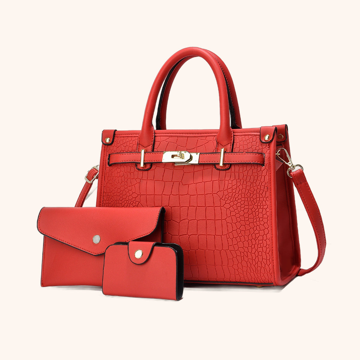 Sac Fourre-Tout Grande Capacité Effet Croco