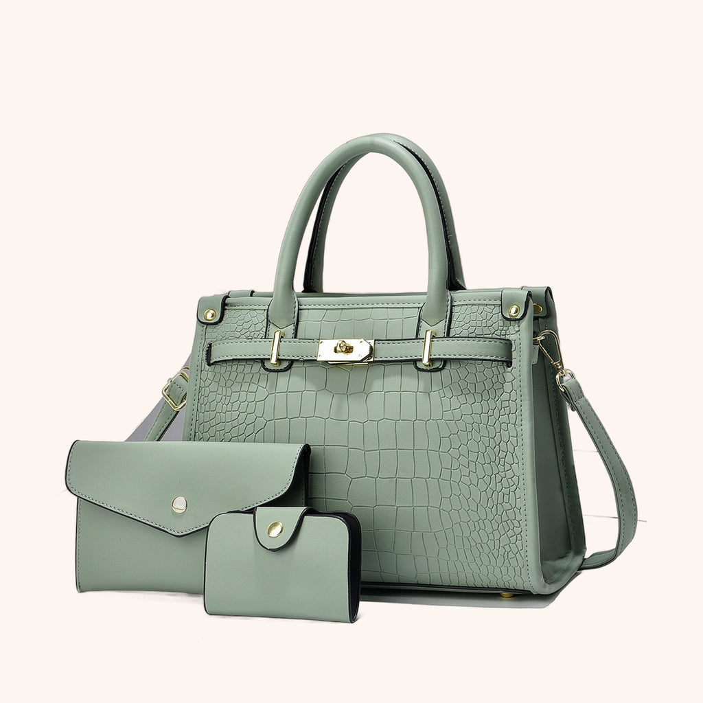 Sac Fourre-Tout Grande Capacité Effet Croco