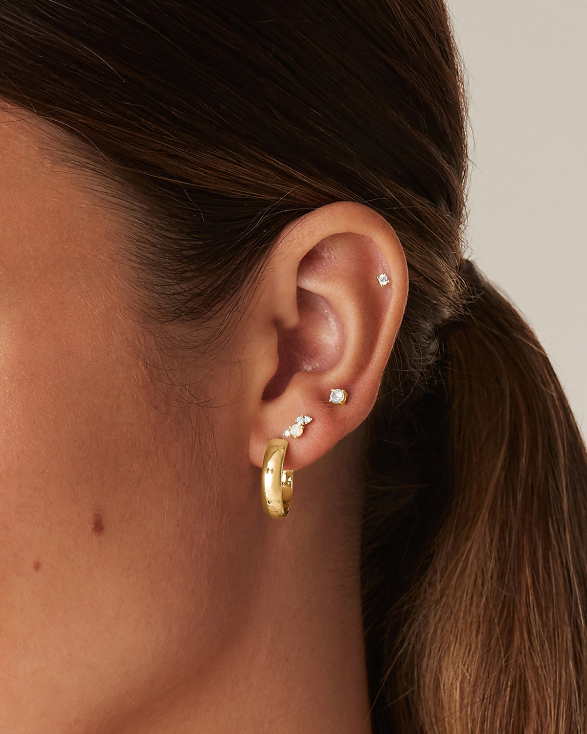 Opal Screw Back Studs